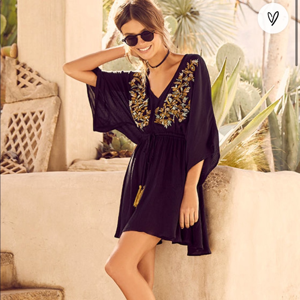 Lulu’s Black Embroidered Dress
